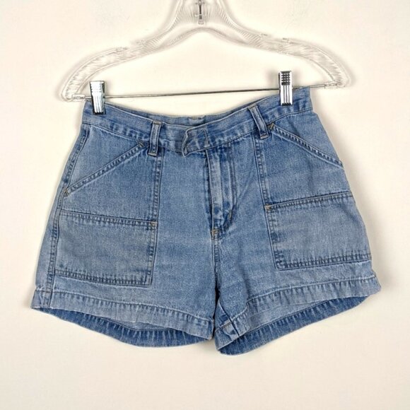 VINTAGE cargo denim shorts size 25" - Picture 1 of 5
